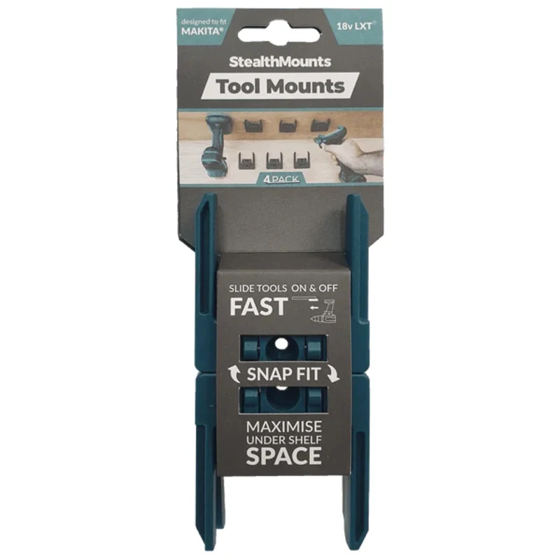 Support d'outil - Support d'outil StealthMounts Makita 18v LXT (paquet de 4), TM-MK18-BLU-4